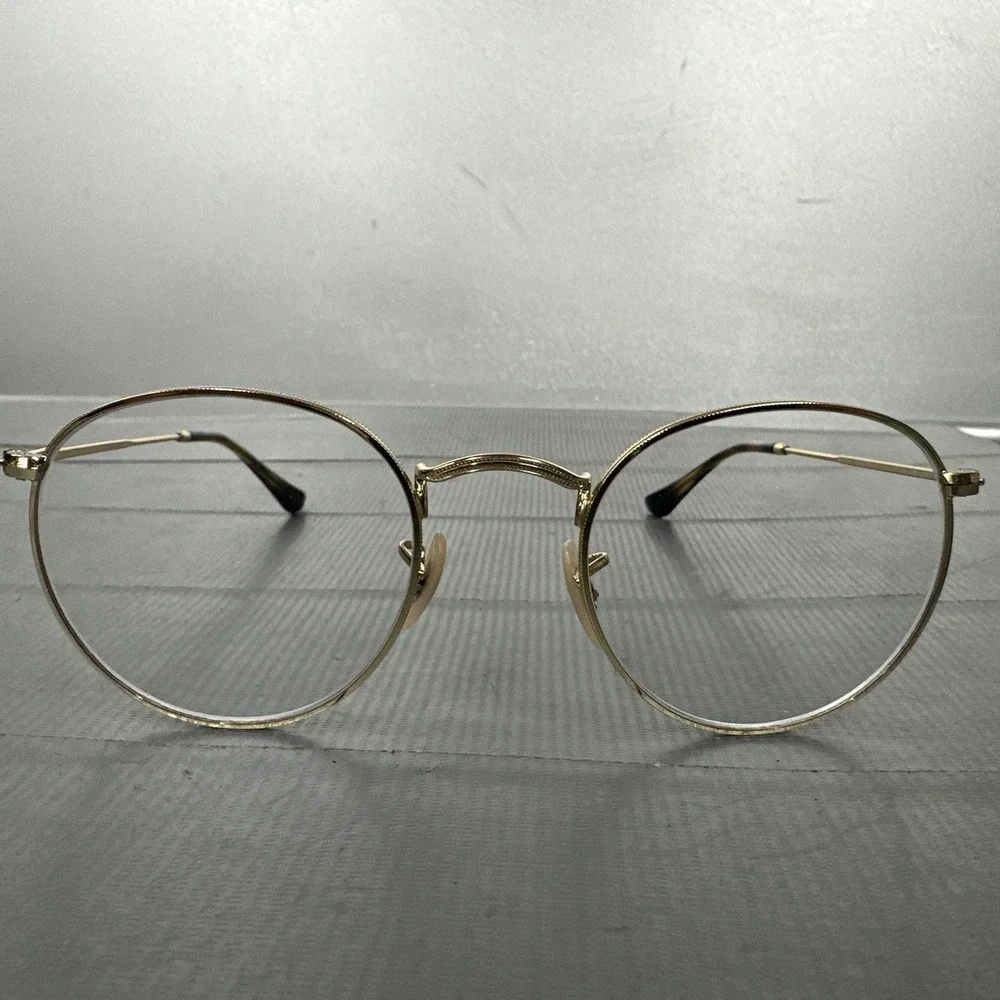 Ray Ban RB 3447V 2500 Round Gold Eyeglasses Optical Frame 50-21-145